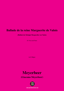 Meyerbeer-Ballade de la reine Marguerite de Valois