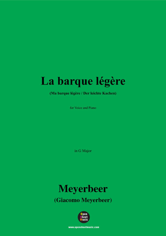 Meyerbeer-La barque légère