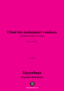 Meyerbeer-Chant des moissoneurs vendéens