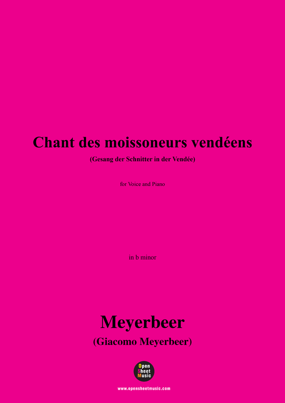 Meyerbeer-Chant des moissoneurs vendéens