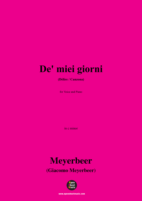 Meyerbeer-De' miei giorni