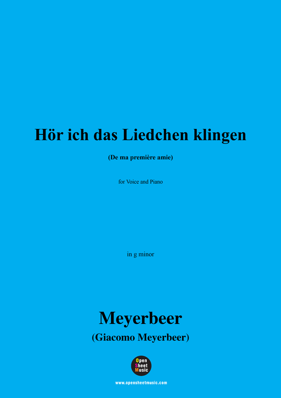 Meyerbeer-Hör ich das Liedchen klingen