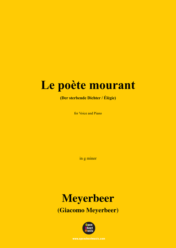 Meyerbeer-Le poète mourant