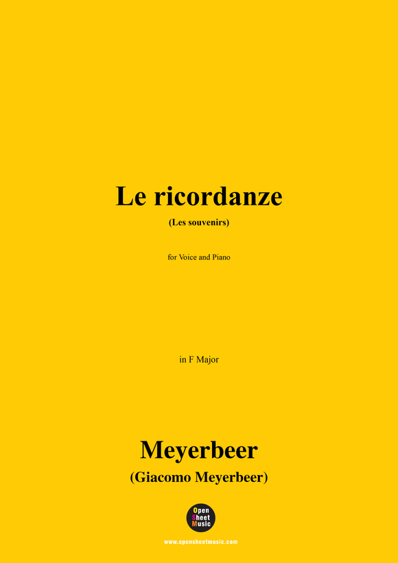 Meyerbeer-Le ricordanze