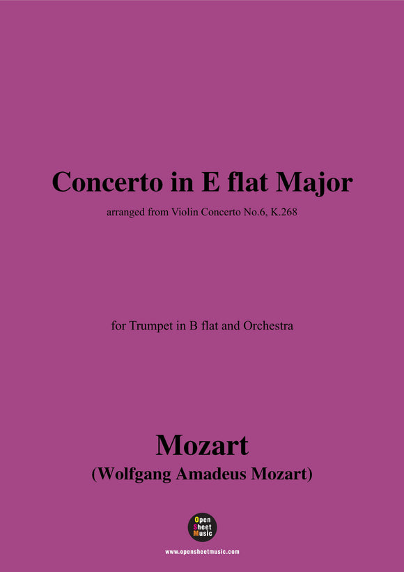 W. A. Mozart-Concerto in E flat Major,for Trumpet in B flat and Orchestra