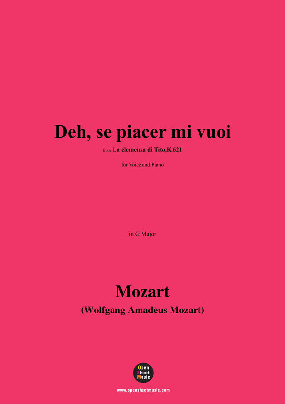 W. A. Mozart-Deh,se piacer mi vuoi