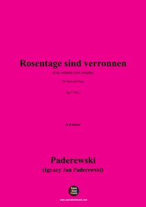 Paderewski-Rosentage sind verronnen