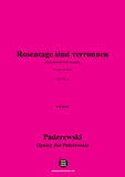 Paderewski-Rosentage sind verronnen