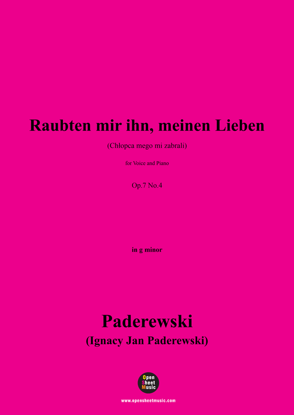 Paderewski-Raubten mir ihn,meinen Lieben
