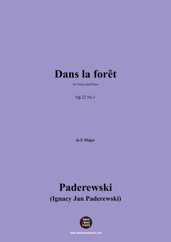 Paderewski-Dans la forêt(1904)