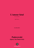 Paderewski-L'amour fatal(1904)