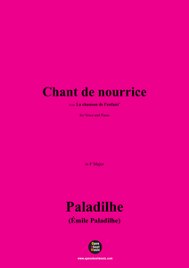 Paladilhe-Chant de nourrice