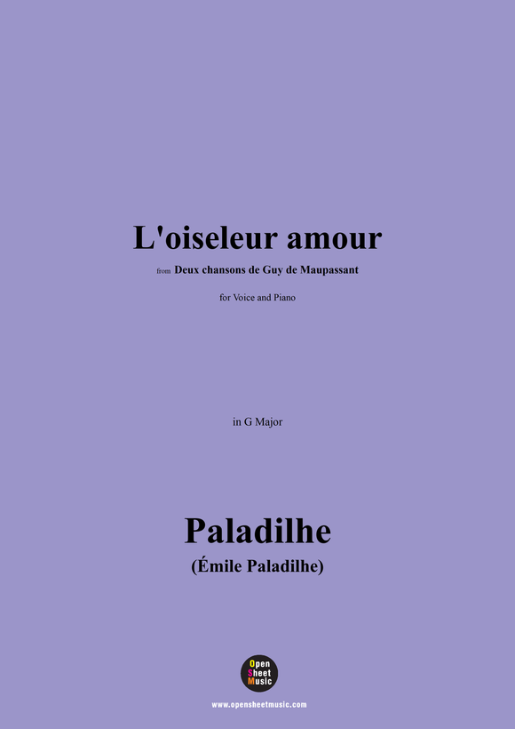 Paladilhe-L'oiseleur amour