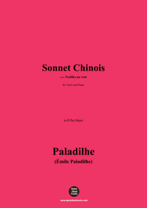 Paladilhe-Sonnet Chinois