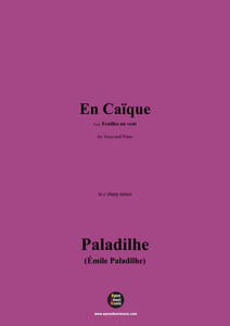 Paladilhe-En Caïque