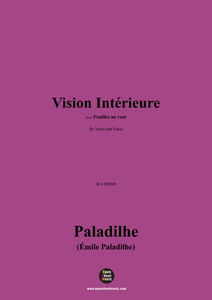 Paladilhe-Vision Intérieure