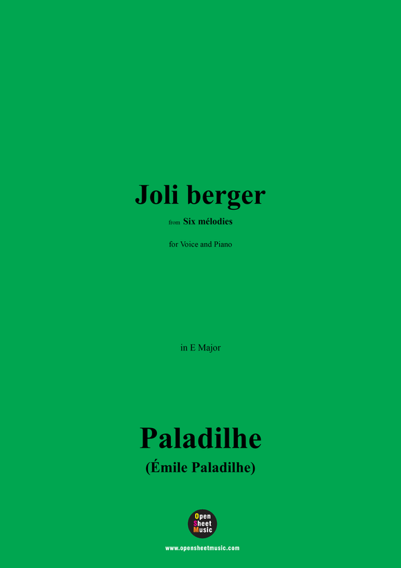 Paladilhe-Joli berger