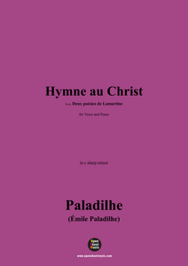Paladilhe-Hymne au Christ
