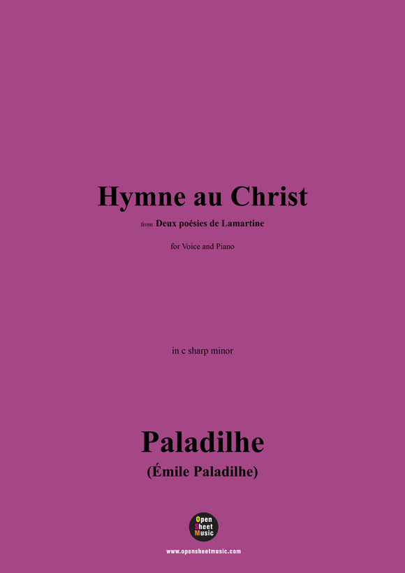 Paladilhe-Hymne au Christ