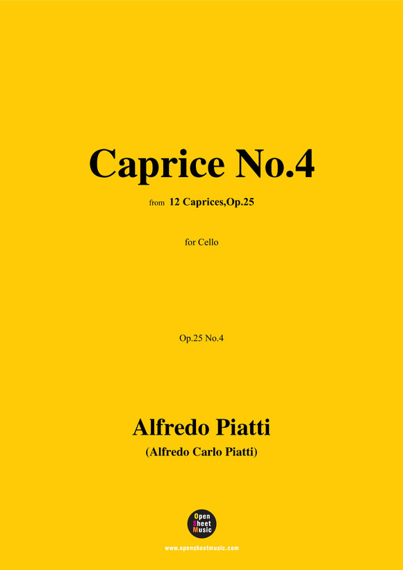Alfredo Piatti-Caprice No.4,Op.25 No.4