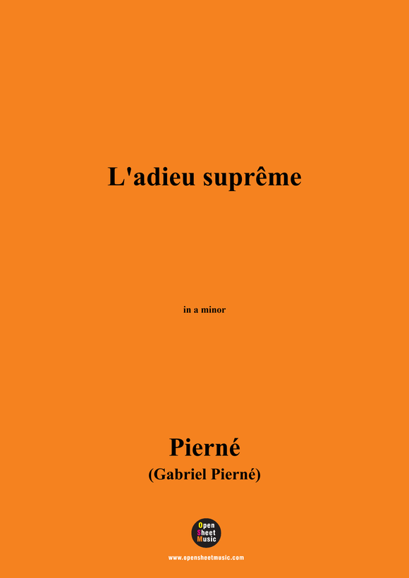 G. Pierné-L'adieu suprême