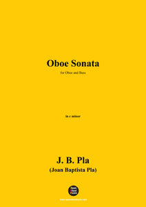 J. B. Pla-Oboe Sonata,for Oboe and Bass