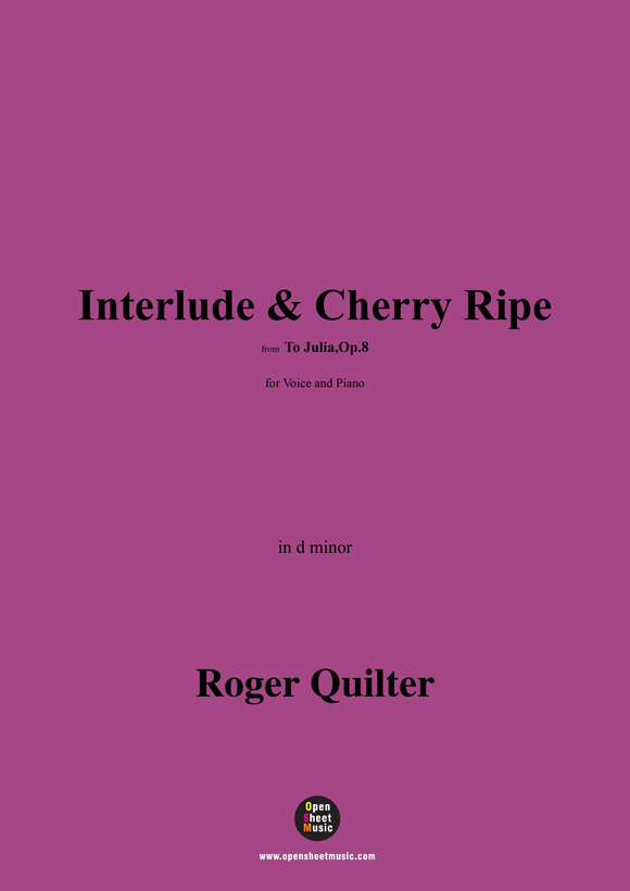 Quilter-Interlude & Cherry Ripe