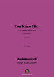 Rachmaninoff-You Knew Him
