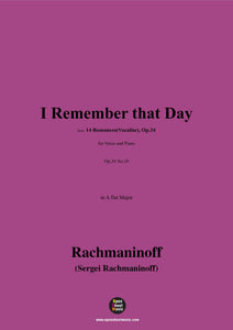 Rachmaninoff-I Remember that Day