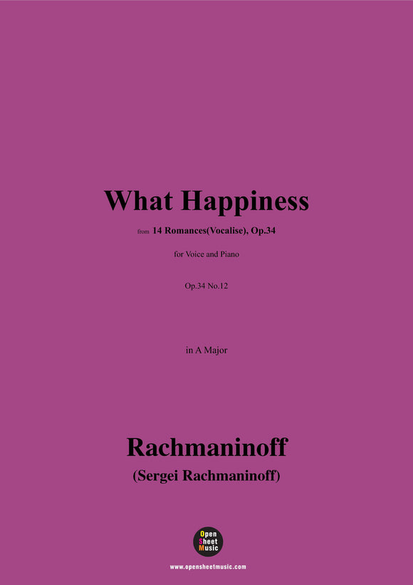 Rachmaninoff-What Happiness