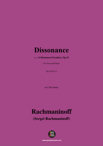 Rachmaninoff-Dissonance,Op.34 No.13