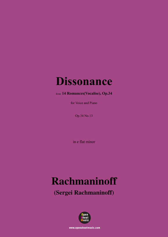 Rachmaninoff-Dissonance,Op.34 No.13
