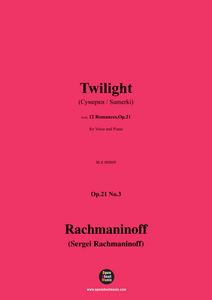 Rachmaninoff-Twilight