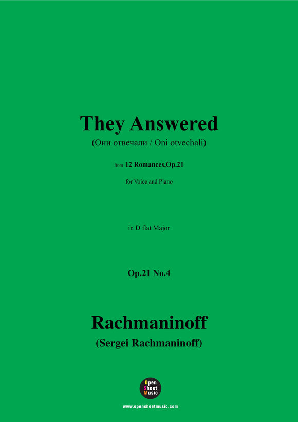 Rachmaninoff-They Answered