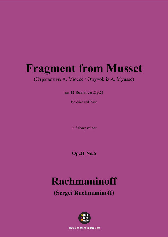 Rachmaninoff-Fragment from Musset