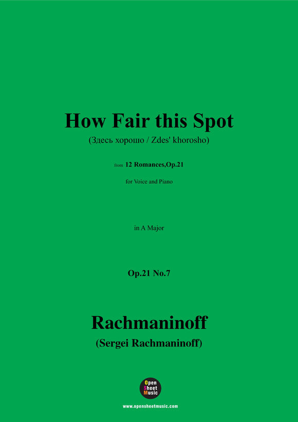 Rachmaninoff-How Fair this Spot