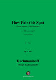 Rachmaninoff-How Fair this Spot