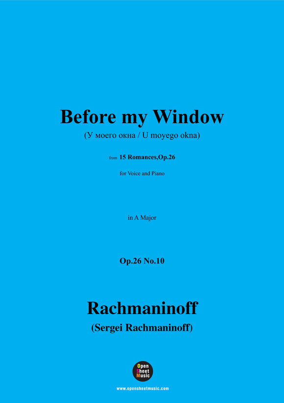Rachmaninoff-Before my Window