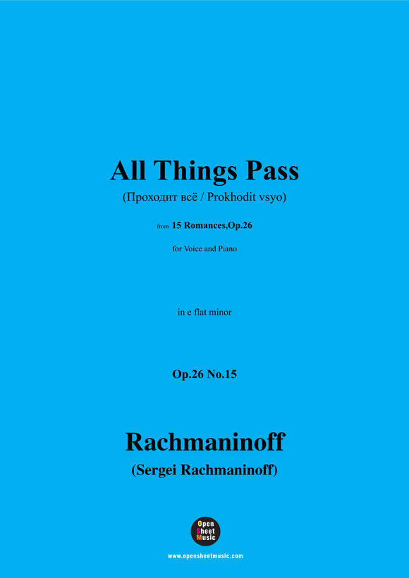 Rachmaninoff-All Things Pass