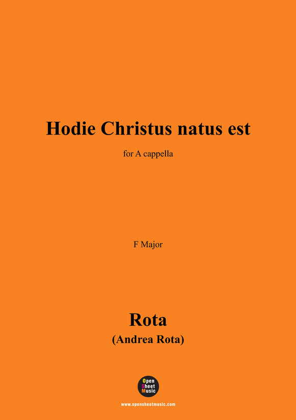 Rota-Hodie Christus natus est