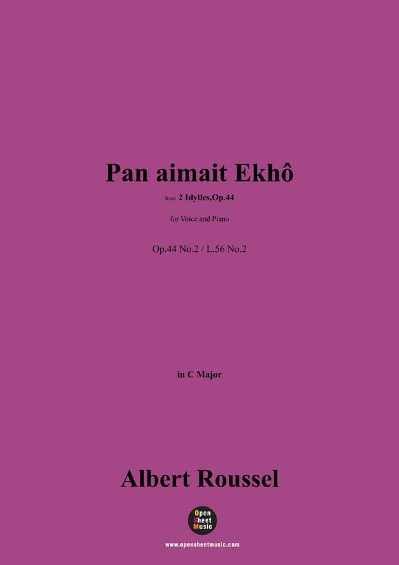 A. Roussel-Pan aimait Ekhô(1931)