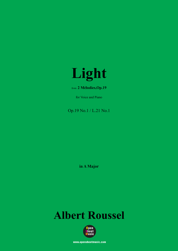 A. Roussel-Light,Op.19 No.1
