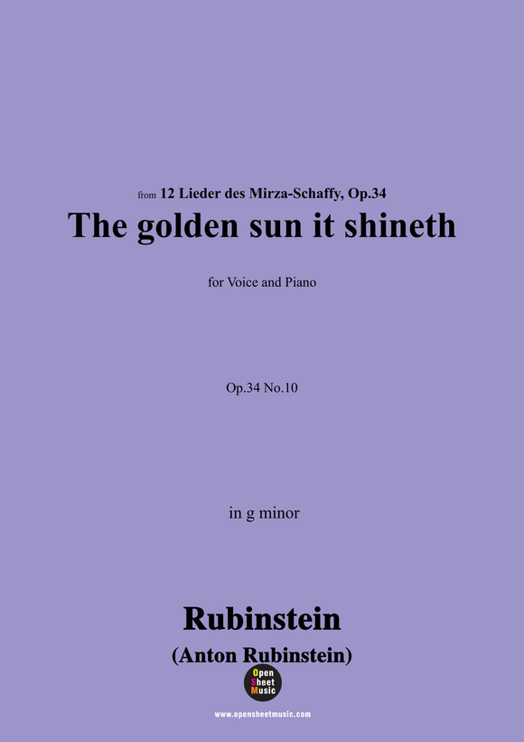 A. Rubinstein-Die helle Sonne leuchtet