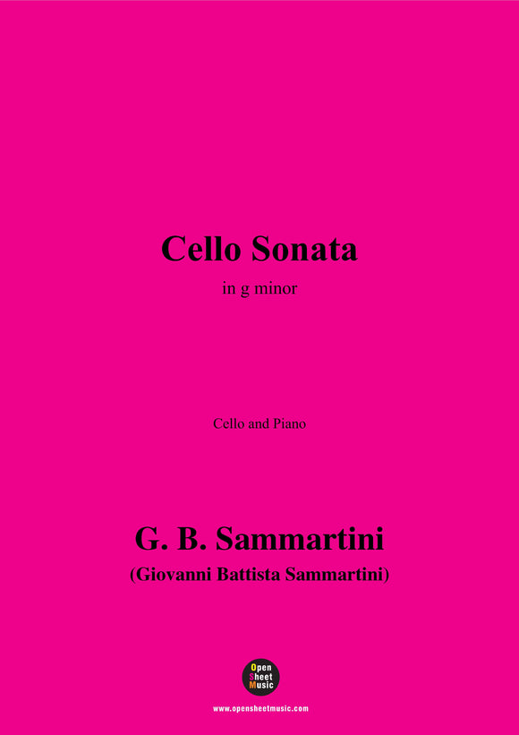G. B. Sammartini-Cello Sonata,in g minor,for Cello and Piano