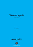 Anonymous-Westron wynde