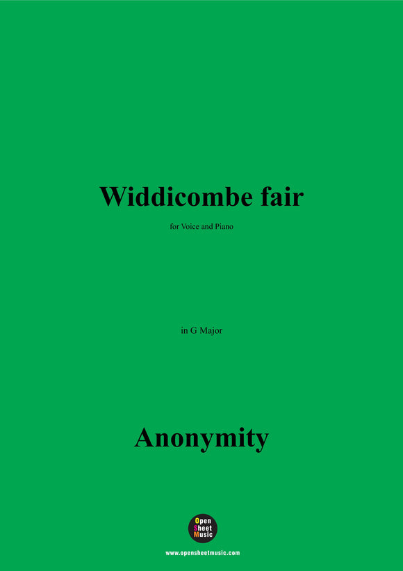 Anonymous-Widdicombe fair