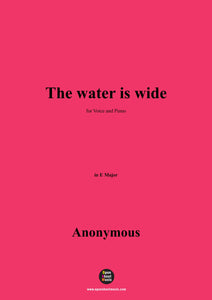 Anonymous-The water is wide