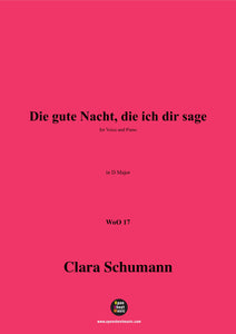 Clara Schumann-Die gute Nacht,die ich dir sage