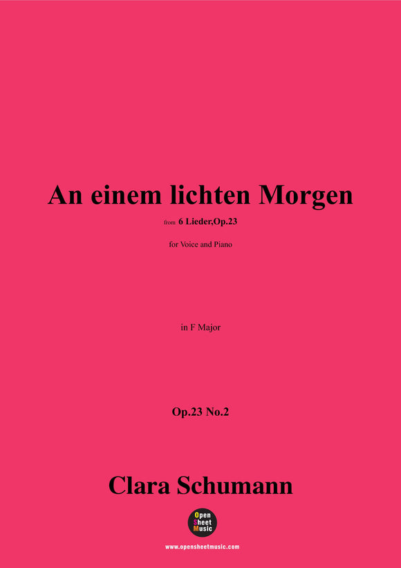 Clara Schumann-An einem lichten Morgen