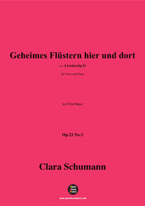 Clara Schumann-Geheimes Flüstern hier und dort